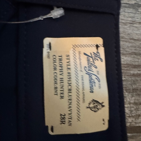 The Tailored Sportsman 28R Navy and Tan Breeches - New Lightweight Techno Fabric - Picture 3 of 5